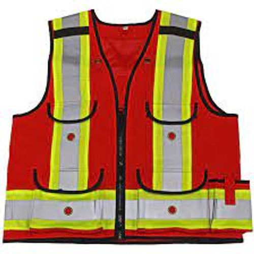 Veste sécurité apenteur All-Trades 1000DMD Rouge T-Grand Polyester CSA Z96 classe 2 niveau 2