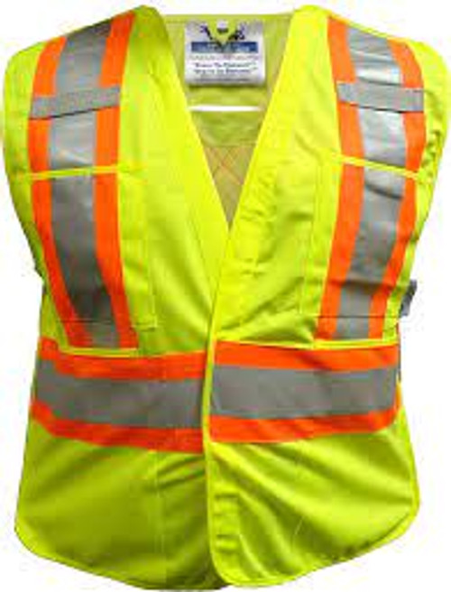 Veste sécurité circulation Jaune lime visibilité Moyen/Petit Polyester CSA Z96 classe 2 niveau 2