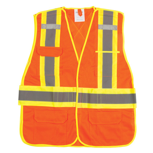 Veste Arpenteur Haute Visibilité CSA Orange Haute Visibilité T-Grand Polyester Z96 Classe 2 Niveau 2 Veste Arpenteur Haute Visibilité CSA Orange Haute Visibilité T-Grand Polyester Z96 Classe 2 Niveau 2
