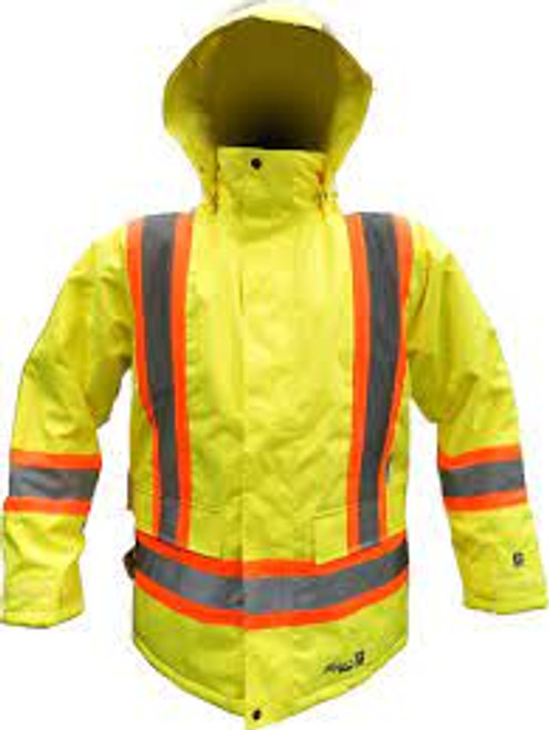 Parka sécurité Jaune lime visibilité Petit CSA Z96 classe 2 niveau 2 Parka sécurité Jaune lime visibilité Petit CSA Z96 classe 2 niveau 2