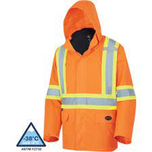 Manteau 3 en 1 The Rock Orange Haute Visibilité T-Grand ANSI/ISEA 107 Classe 3/CSA Z96 Classe 2 Niveau 2
