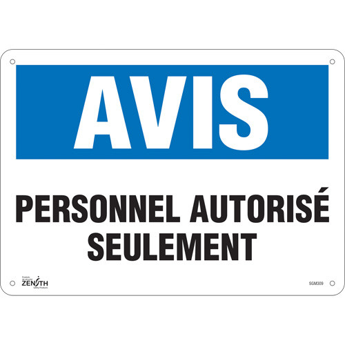 Enseigne "Accès Restreint", 10" x 14", Plastique, Français SGM309 Enseigne "Accès Restreint", 10" x 14", Plastique, Français SGM309