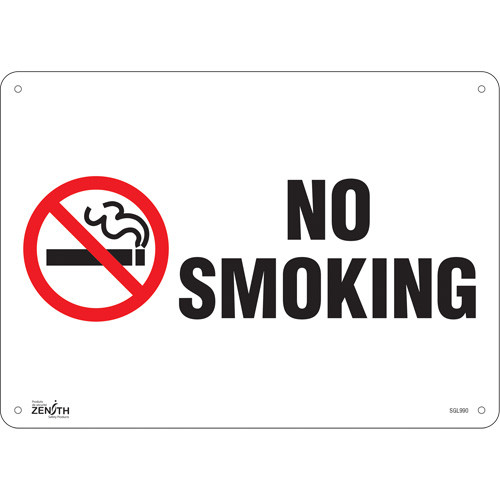 No Smoking Enseigne 10x14 Aluminium Anglais Pictogramme SGL990 No Smoking Enseigne 10x14 Aluminium Anglais Pictogramme SGL990