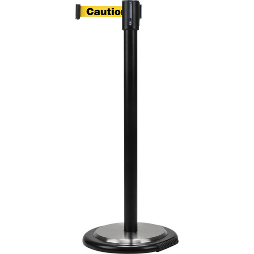 Barrières contrôle foules, Acier, 35" h, Ruban Jaune, Longueur ruban 7' SDN328 Barrières contrôle foules, Acier, 35" h, Ruban Jaune, Longueur ruban 7' SDN328