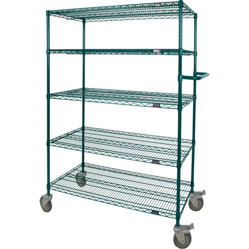 Chariot treillis métallique pousser, Fini époxy, 48" x 69" x 24", Capacité 600 lb RN802 Chariot treillis métallique pousser, Fini époxy, 48" x 69" x 24", Capacité 600 lb RN802