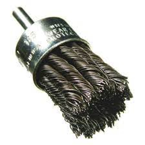 Brosses montées fils noués 1 pouce dia fils 0,014 pouce tige 1/4 pouce 186SS Brosses montées fils noués 1 pouce dia fils 0,014 pouce tige 1/4 pouce 186SS