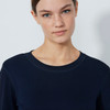 DS Ancona Dark Navy Long Sleeve Round Neck Top F25