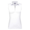 Macy White Sleeveless Polo Shirt