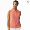 Peoria Coral Sleeveless Polo Shirt