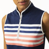 Anja Spectrum Navy Sleeveless Polo Shirt