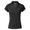 Anzio Black Cap Sleeve Polo Shirt