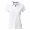 Dina White Cap Sleeve Polo Shirt