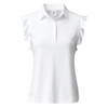 Peillon White Sleeveless Polo Shirt