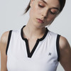 Massy White Sleeveless Polo Shirt