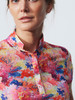 Sienna Creative Bloom Cap Sleeve Polo Shirt