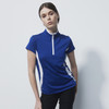 DS White Spectrum Blue Cap Sleeve Polo Shirt