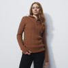 DS Cable Knit Cinnamon Long Sleeve Pullover Unlined