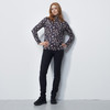 DS Black Cinnamon Leopard Long Sleeve Polo Shirt