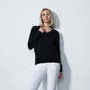 DS Bolzano Black V-Neck Knit Sweater
