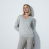 DS Bolzano Pearl Gray V-Neck Knit Sweater
