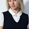 DS Navy Cable Knit Sweater Vest