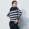DS Navy White Striped Knit Sweater
