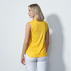 DS Summer Yellow Ruffle Sleeveless Polo Shirt