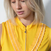 DS Summer Yellow Ruffle Sleeveless Polo Shirt