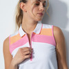 DS Melton Pink Color Block Sleeveless Top