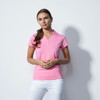 DS Anzio Pink Sky Cap Sleeve Polo Shirt