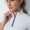 DS Kim White Cap Sleeve Polo Shirt