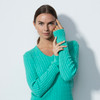 DS Sea Green Cable Knit Sweater