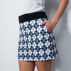 DS Abruzzo Navy Argyle Print Skort 20"