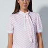 DS Seoul Summer Pink Stripe Half Sleeve Polo Shirt
