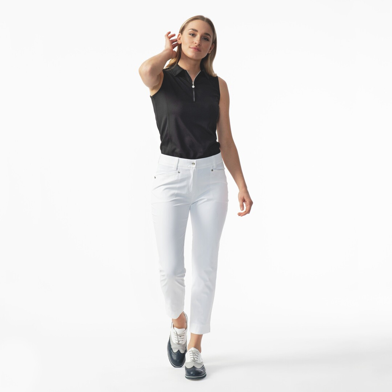 Daily Sports Ladies Magic High Water 37 Outseam Pull On Golf Pants -  ESSENTIAL DAILY White