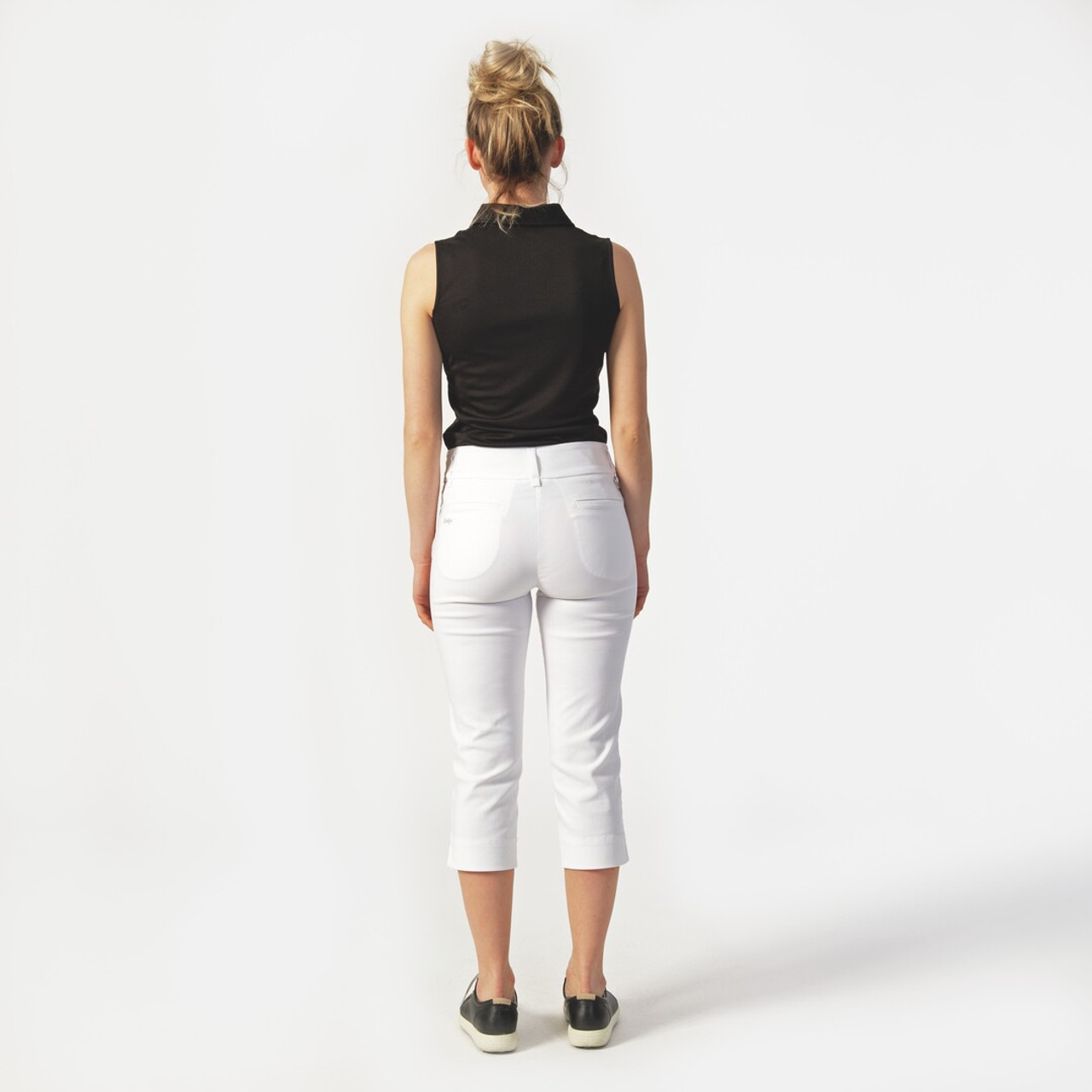 Jean's Paul Gaultier white stretch denim capri trousers w laces –  OffBeatMilan