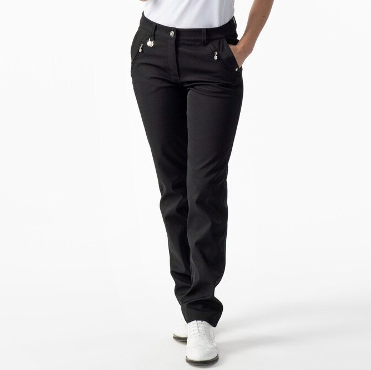 Women's Black Stretch Pants, Made In Canada, On Sale