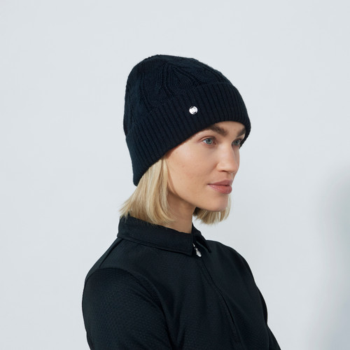 DS Black Cable Knit Hat
