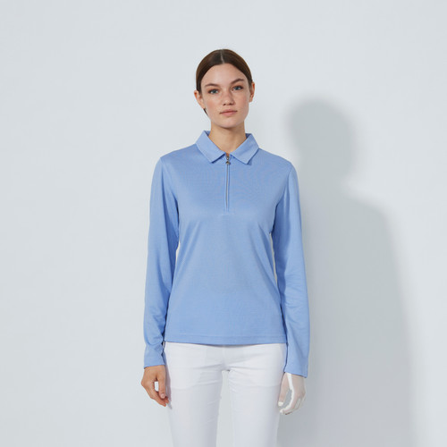 DS Peoria Blue Heron Long Sleeve Polo Shirt