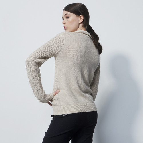 DS Cable Knit Raw Long Sleeve Pullover Lined