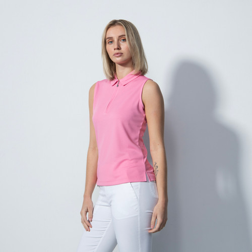 DS Peoria Pink Sky Sleeveless Polo Shirt