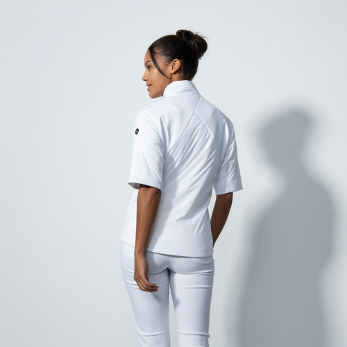 DS Caen White Lightly Padded Short Sleeve Jacket
