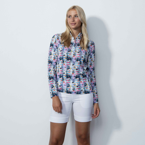 DS Marac Multi Bird Long Sleeve Polo Shirt