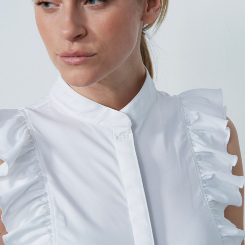 DS Albi White Frill Sleeveless Top | Daily Sports USA DS Albi White Frill Sleeveless Top | Daily Sports USA