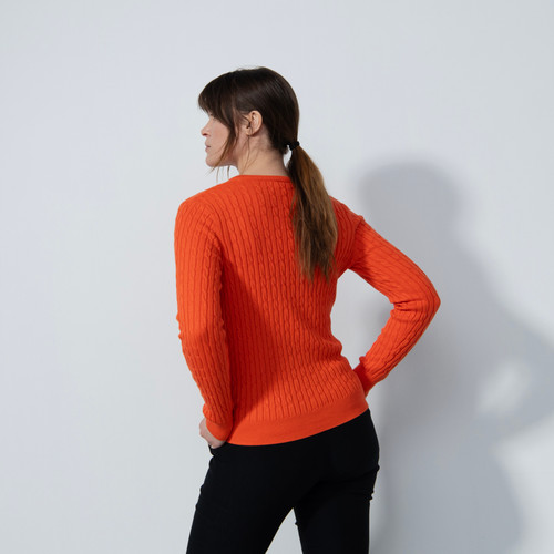 DS Orange Cable Knit Sweater 
