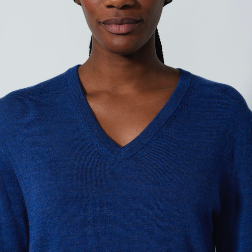 DS Boston Power Blue V-Neck Sweater