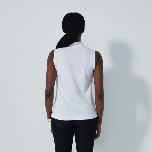 ★andar★ Airy Fit PK Polo Sleeveless DS Andria White Sleeveless Polo Shirt | Daily Sports USA