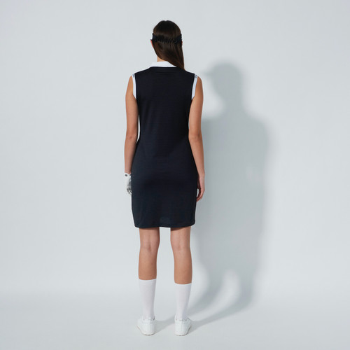 DS Sicaya Black Sleeveless Polo Dress