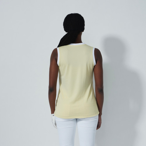 DS Massy Light Yellow Sleeveless Polo Shirt