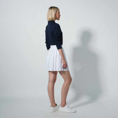 DS Pleated White Short Skort